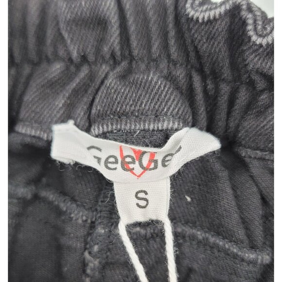 GeeGee Womens  S Black Rhinestone Studded Stretch Waist Denim Pants Jeans NWT - Picture 8 of 13